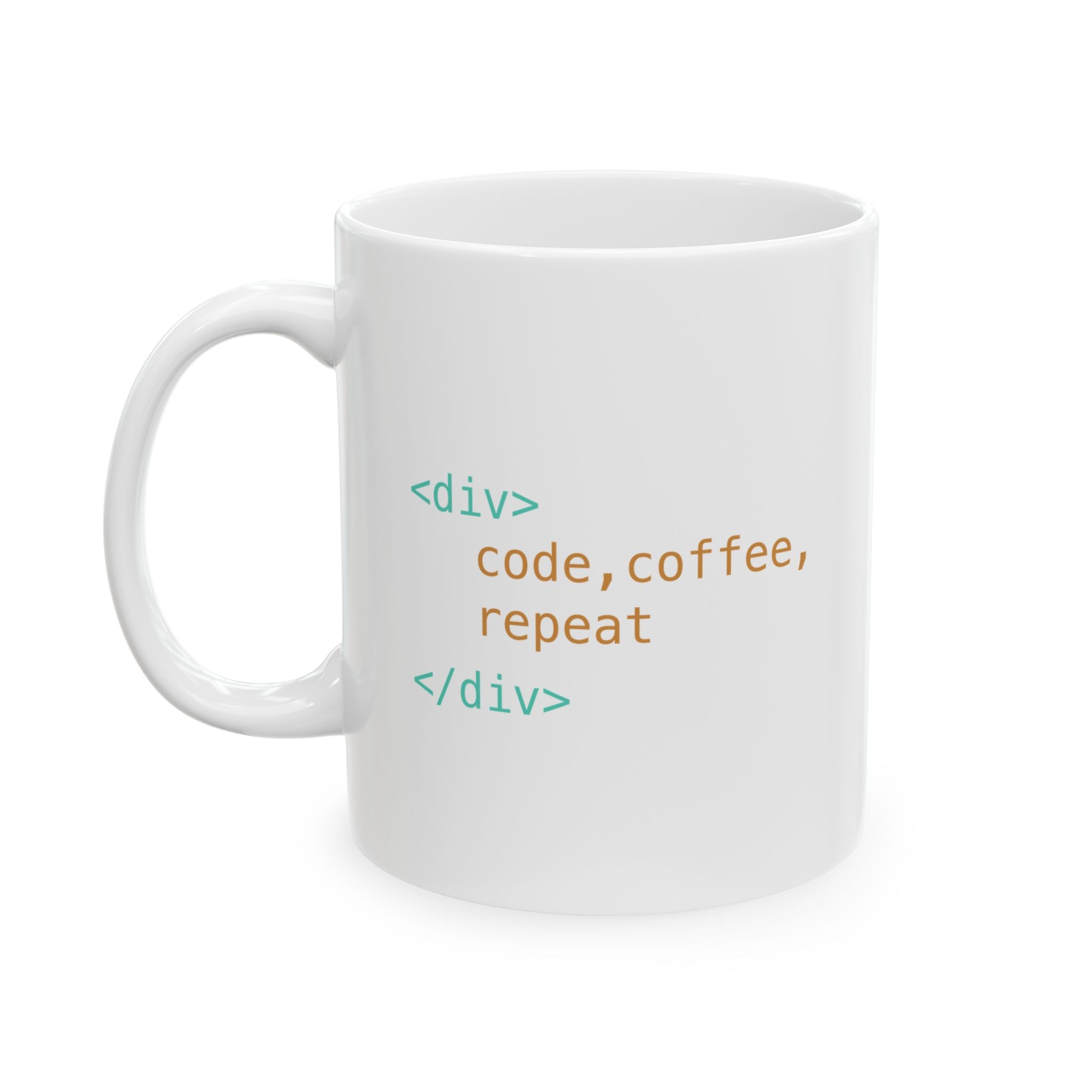 code, coffee, repeat - developer mug