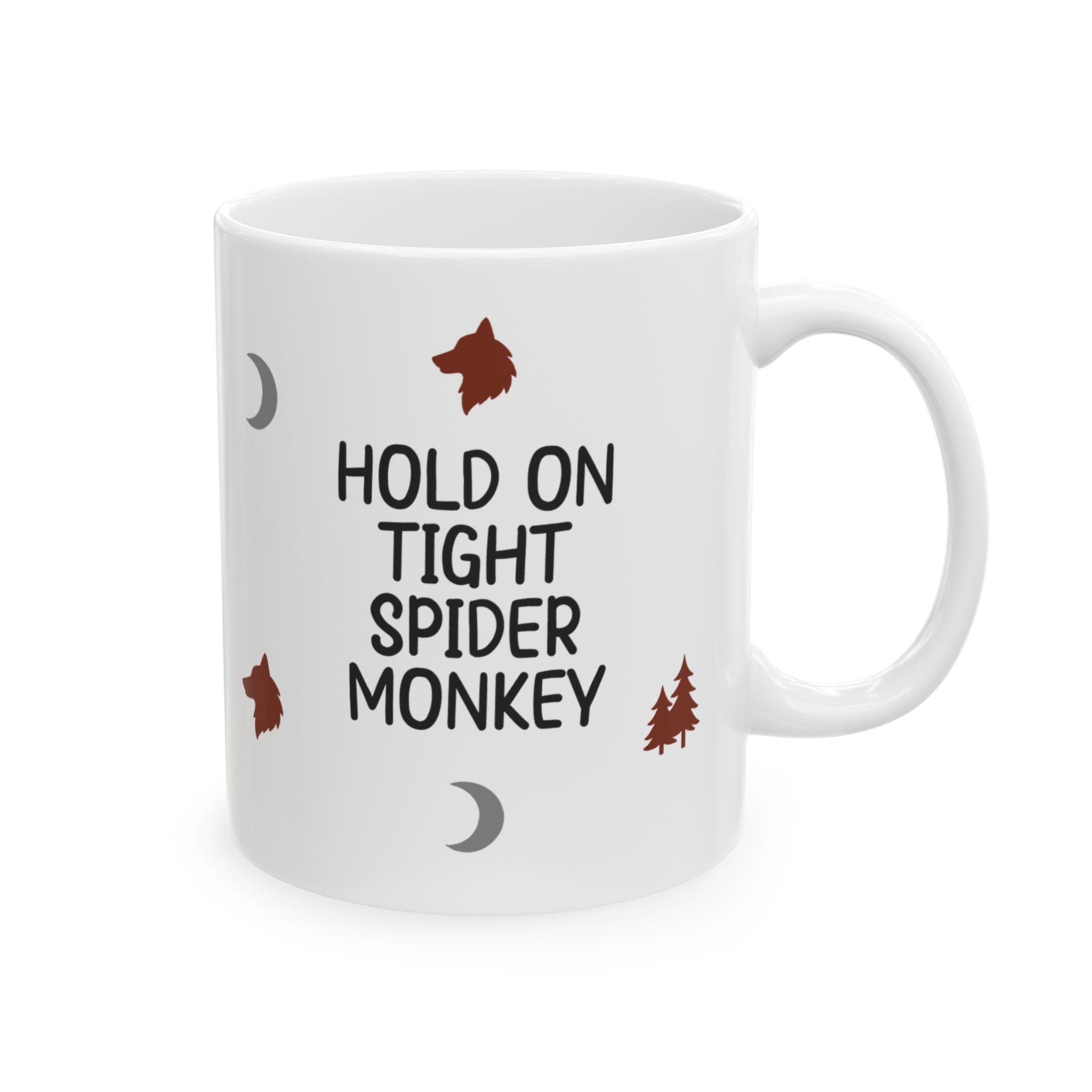 Hold on tight, spider monkey - twilight coffee mug