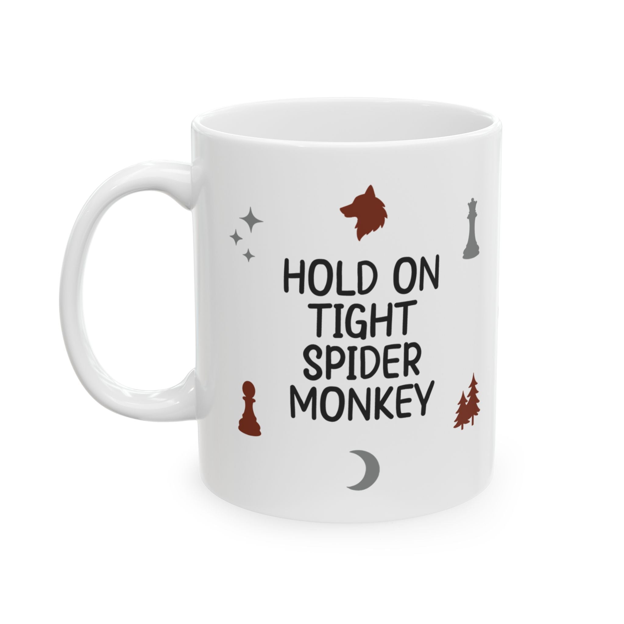 Hold on tight, spider monkey - twilight coffee mug