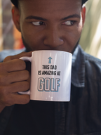 This dad is an amazing at golf!