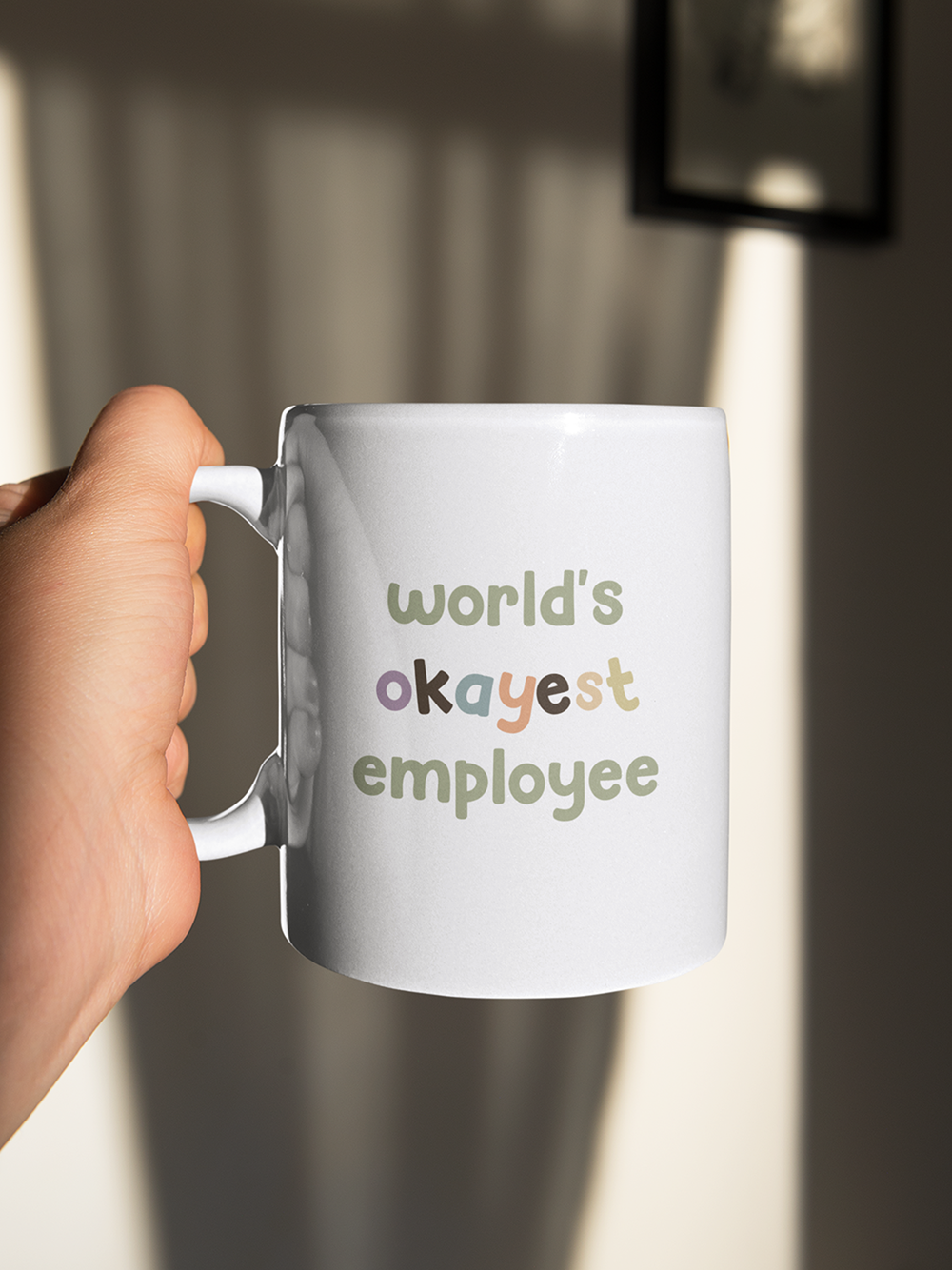 worlds okayest employee - office gift mug